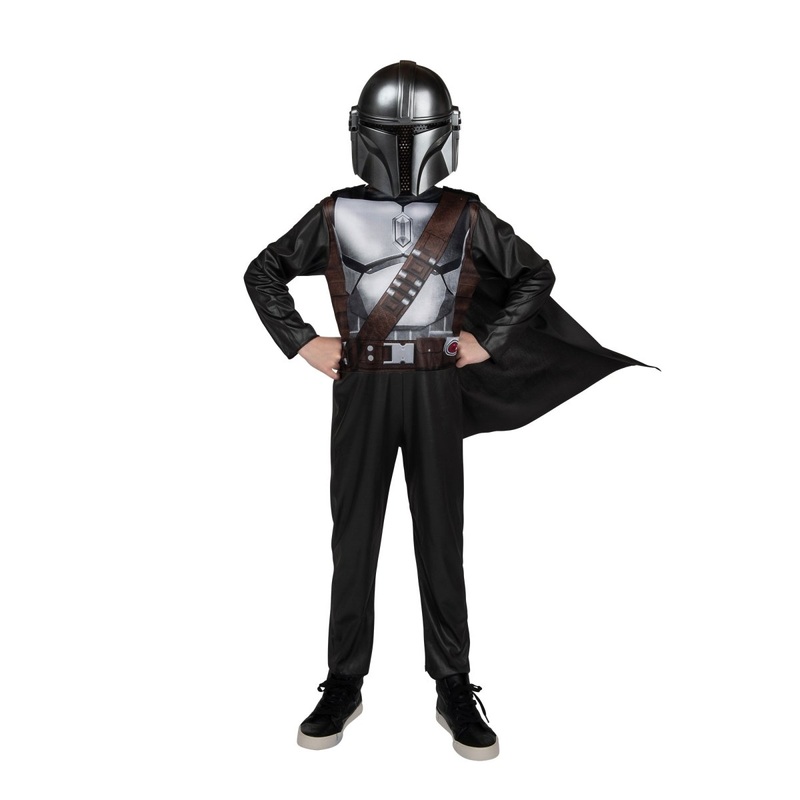 The Mandalorian Costume for Kids, Star Wars, Jumpsuit with Attached Cape S