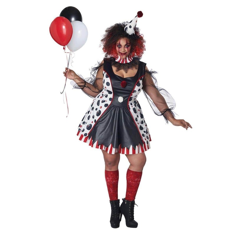 Twisted Clown Plus Size Costume for Adults 1XL