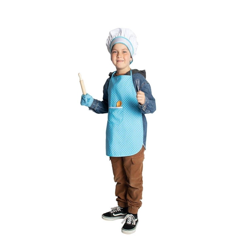 Blue Baking Chef Role Play Costume Set for Kids