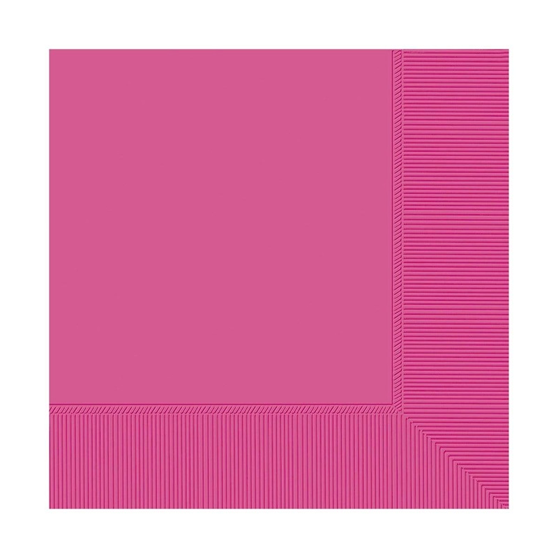 Bright Pink Beverage Napkins, 40 Count