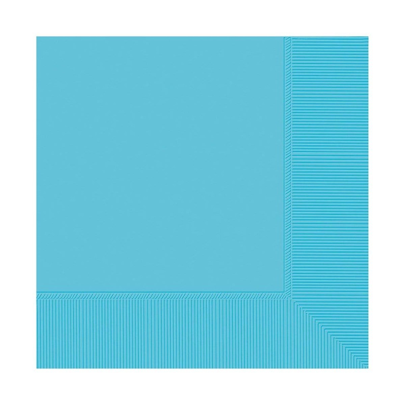 Caribbean Blue Beverage Napkins, 40 Count
