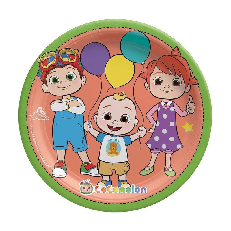 Cocomelon Dessert Plates 7 Inches, 8 Count