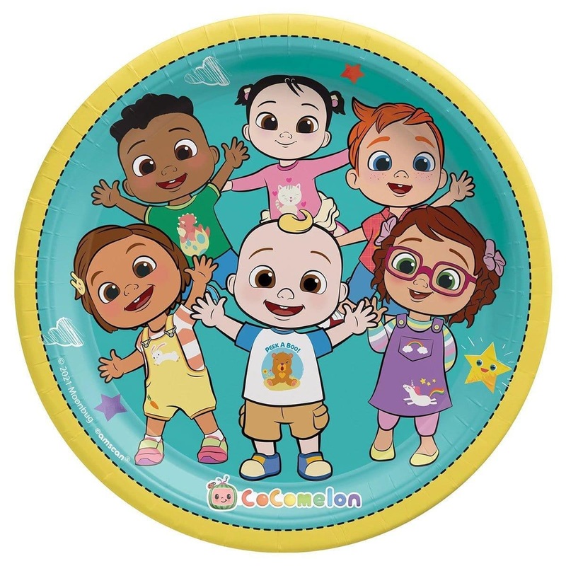Cocomelon Dinner Plates 9 Inches, 8 Count