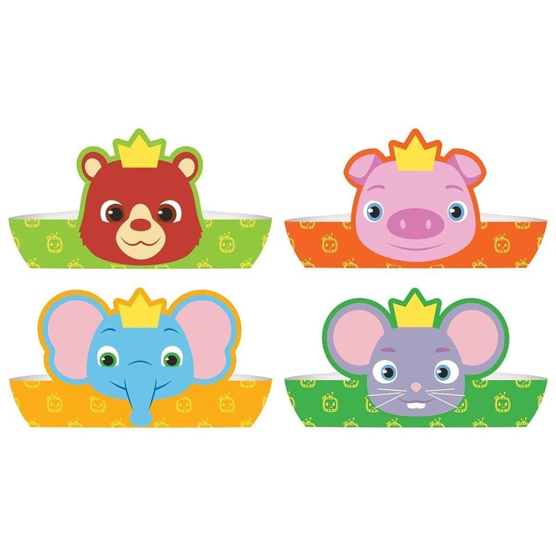 Cocomelon Paper Crowns, 8 Count