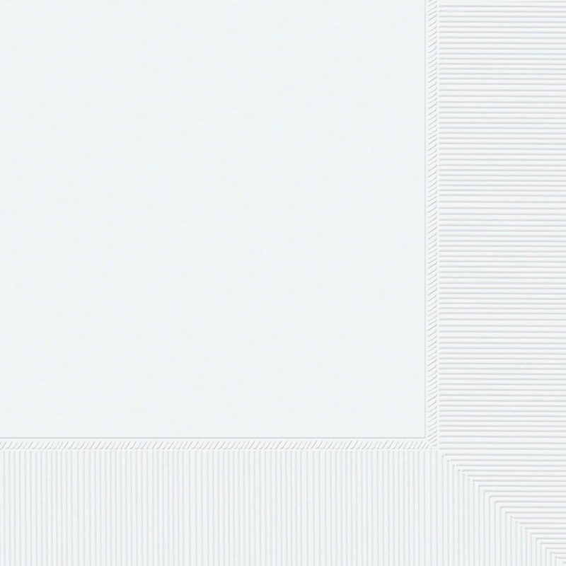 Frosty White Beverage Napkins, 40 Count