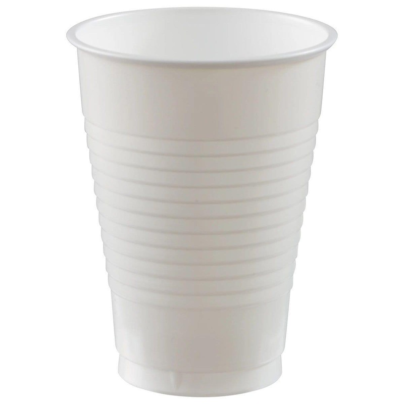 Frosty White Plastic Cups, 12 oz., 20 Count