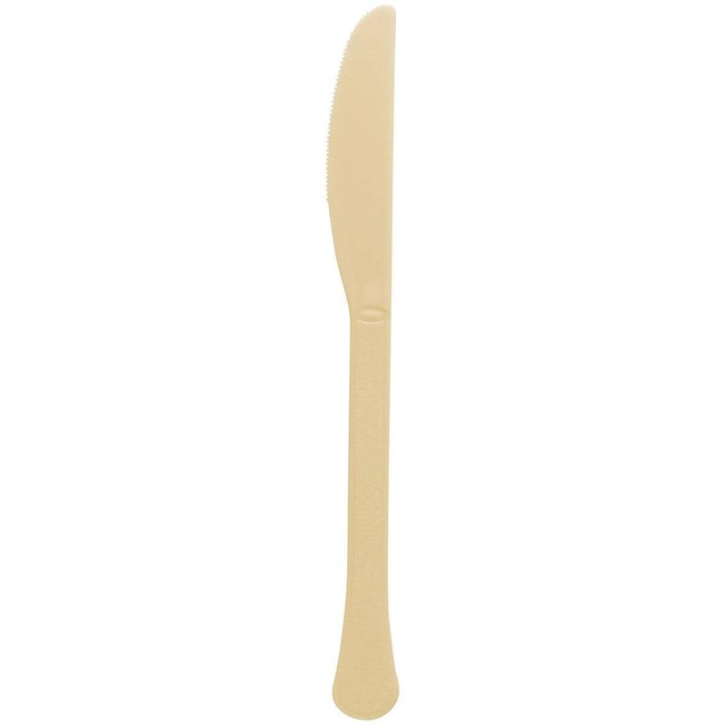 Gold Plastic Knives, 20 Count