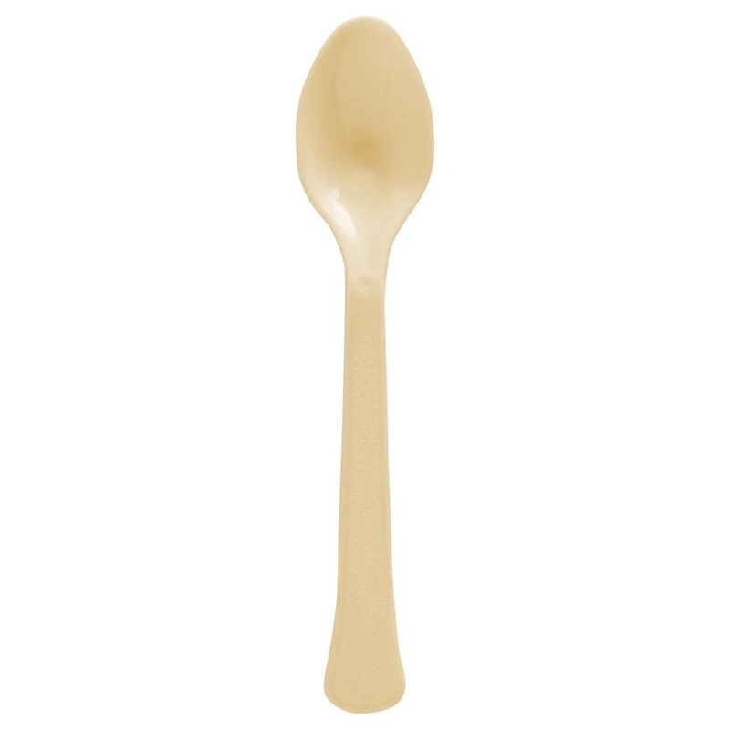 Gold Plastic Spoons, 20 Count