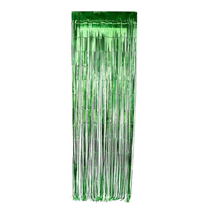 Green Foil Fringe Curtain