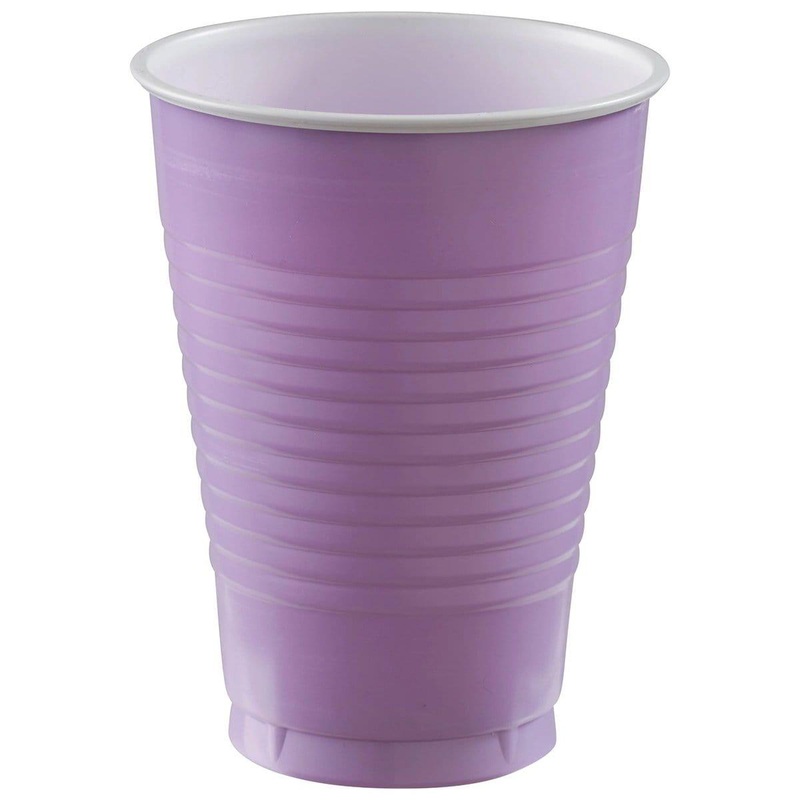 Lavender Plastic Cups, 12 oz., 20 Count