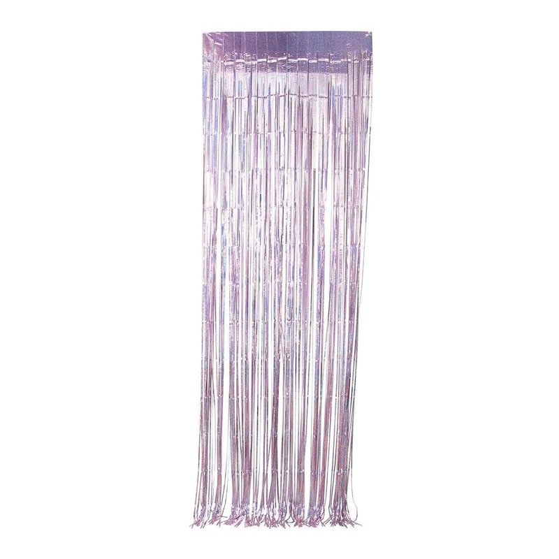 Light Pink, Laser Collection, Foil Fringe Curtain