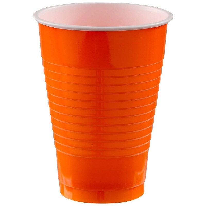 Orange Peel Plastic Cups, 12 oz., 20 Count