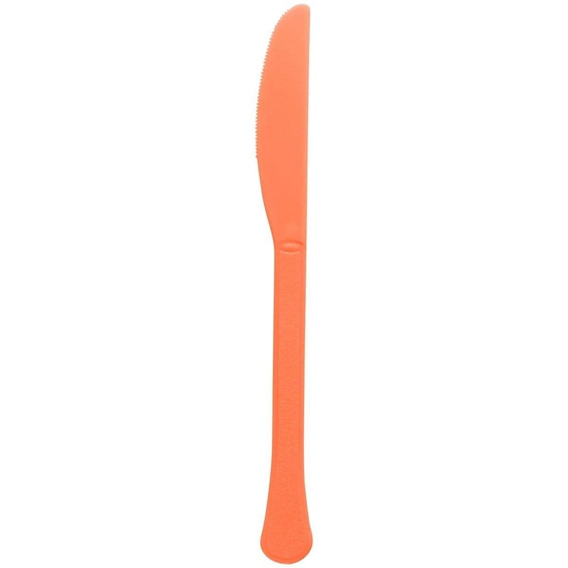 Orange Peel Plastic Knives, 20 Count