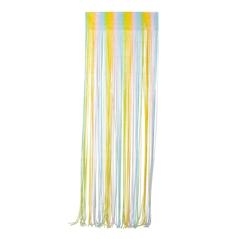 Pastel Rainbow, Macaroon Collection, Foil Fringe Curtain