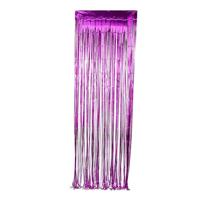 Purple Foil Fringe Curtain