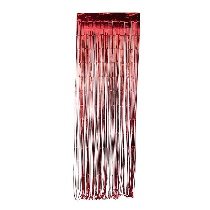 Red Foil Fringe Curtain
