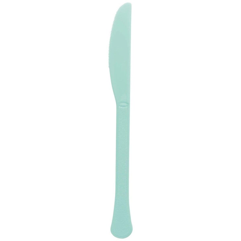 Robin's Egg Blue Plastic Knives, 20 Count