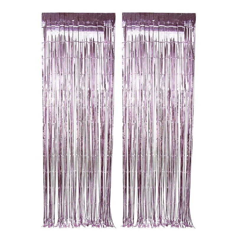 Rose Gold Foil Fringe Curtain, 2 Count