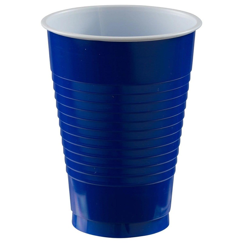 Royal Blue Plastic Cups, 12 oz., 20 Count