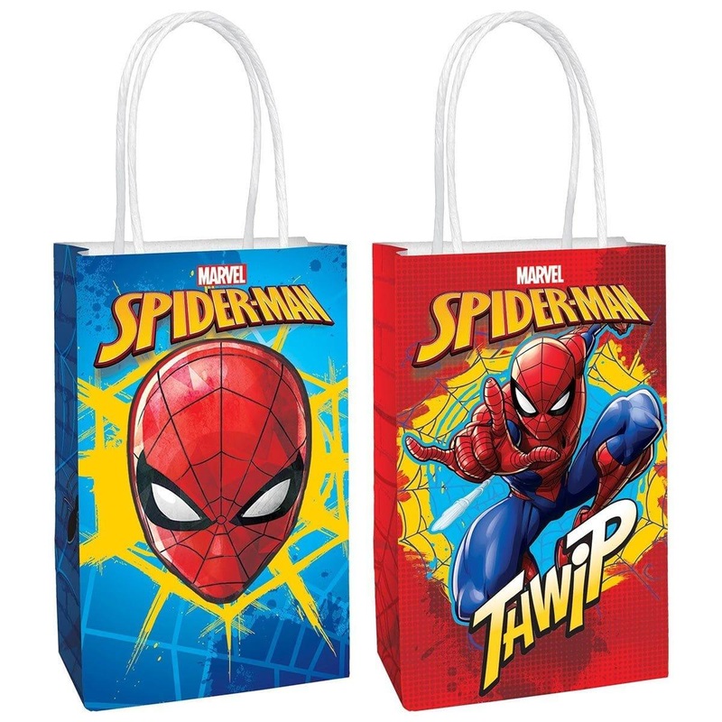 Spider-man Printed Paper Bag, 8 Count
