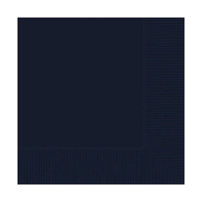 True Navy Beverage Napkins, 40 Count