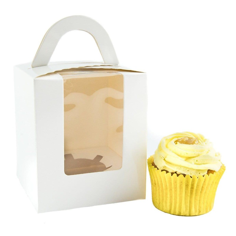 White Individual Cupcake Boxes, 10 Count