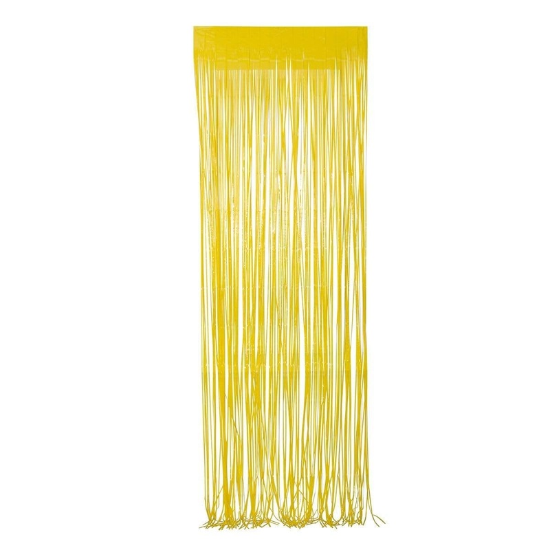 Yellow, Macaroon Collection, Foil Fringe Curtain
