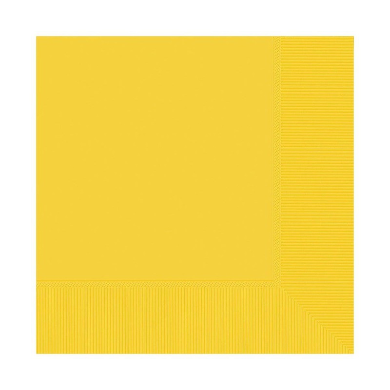 Yellow Sunshine Beverage Napkins, 40 Count