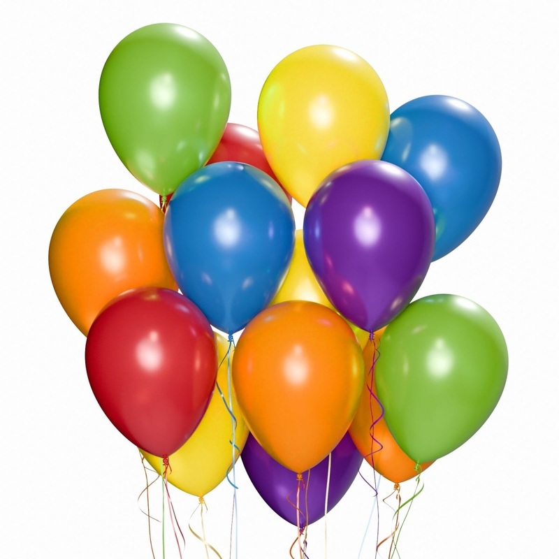 Assorted Colors Latex Balloon 12 Inches, 15 Count