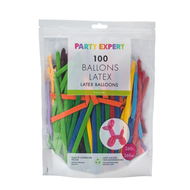 Assorted Latex Balloon 260 mm, 100 Count