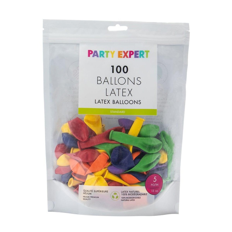 Assorted Latex Balloon 5 Inches, 100 Count