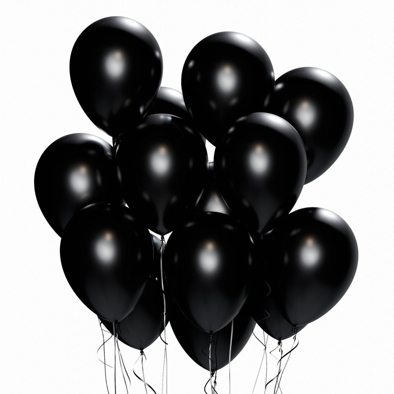Black Latex Balloon 12 Inches, 72 Count