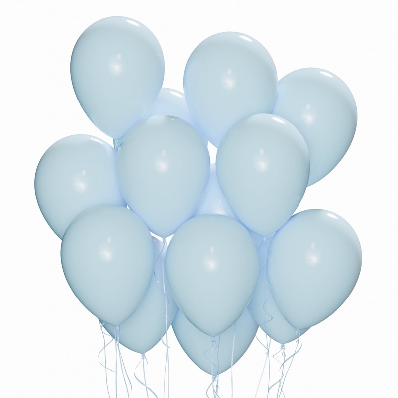 Blue Latex Balloon 12 Inches, Macaroon Collection, 15 Count