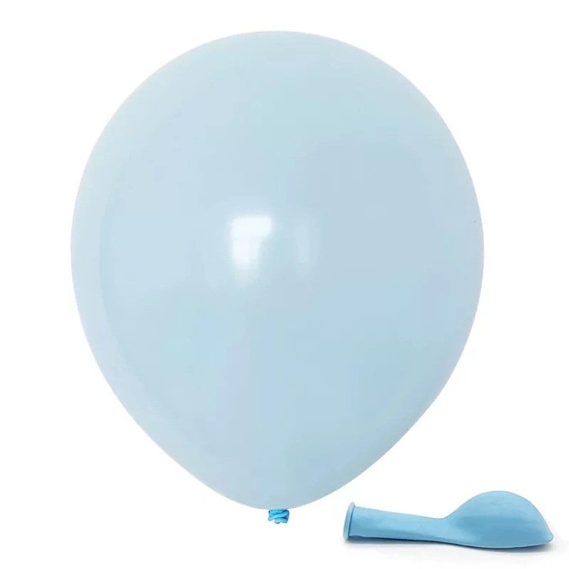 Blue Latex Balloon 5 Inches, Macaroon Collection, 100 Count