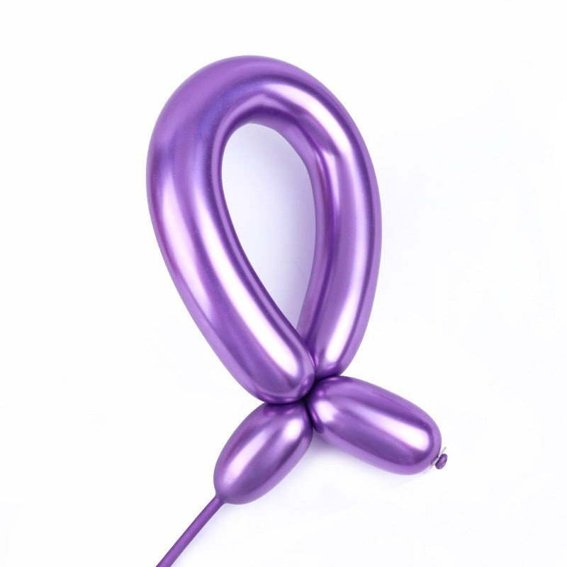 Purple Latex Balloon 260 mm, Chrome Collection, 100 Count