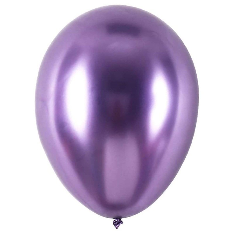 Purple Latex Balloon 5 Inches, Chrome Collection, 100 Count
