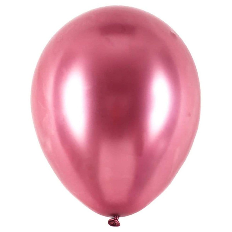 Red Latex Balloon 5 Inches, Chrome Collection, 100 Count