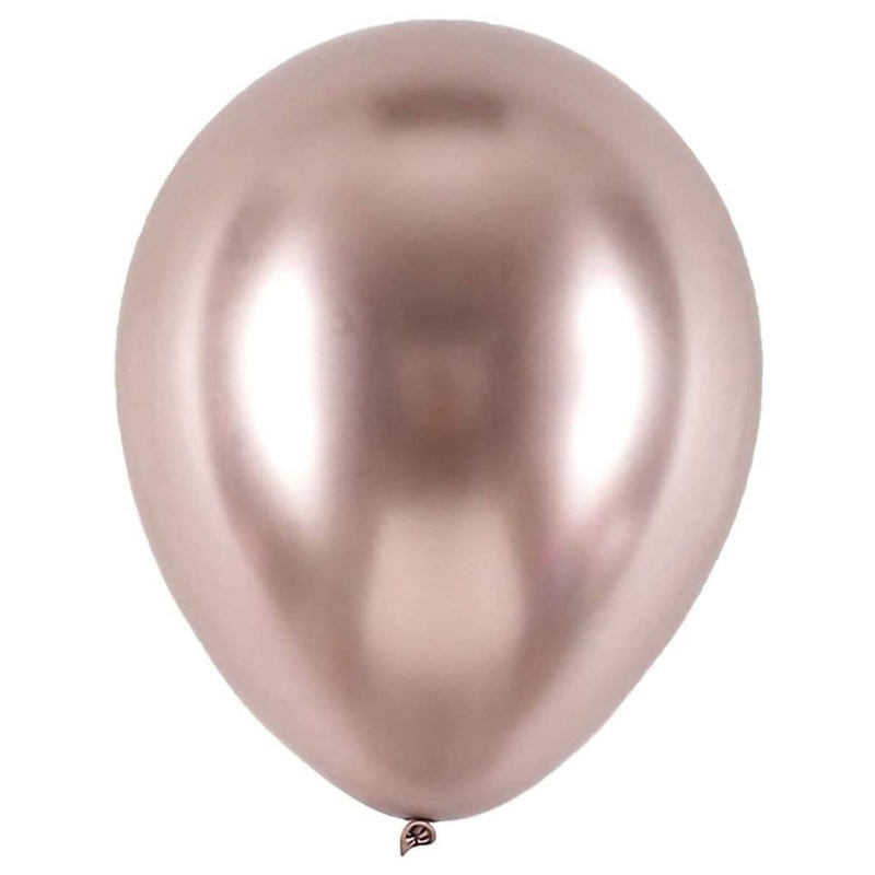 Rosegold Latex Balloon 5 Inches, Chrome Collection, 100 Count