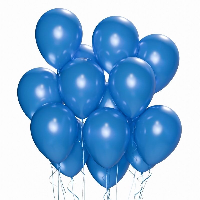 Royal Blue Latex Balloon 12 Inches, Pearl Collection, 15 Count