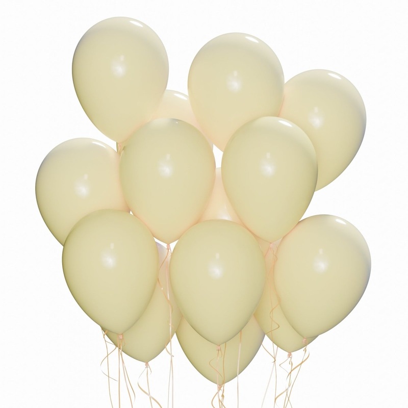 Yellow Latex Balloon 12 Inches, Macaroon Collection, 15 Count
