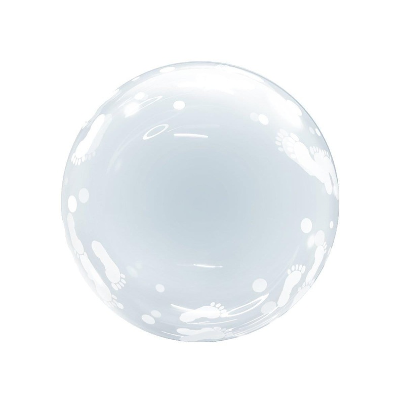 Bubble Balloon, Baby Feet, 18 Inches