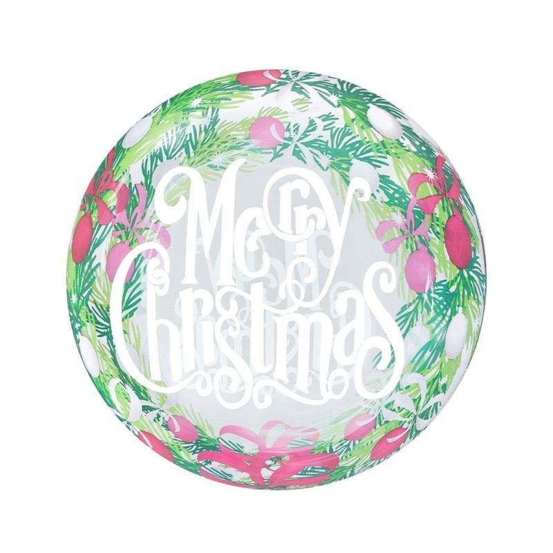 Bubble Balloon, HD Merry Christmas Garland, 20 Inches