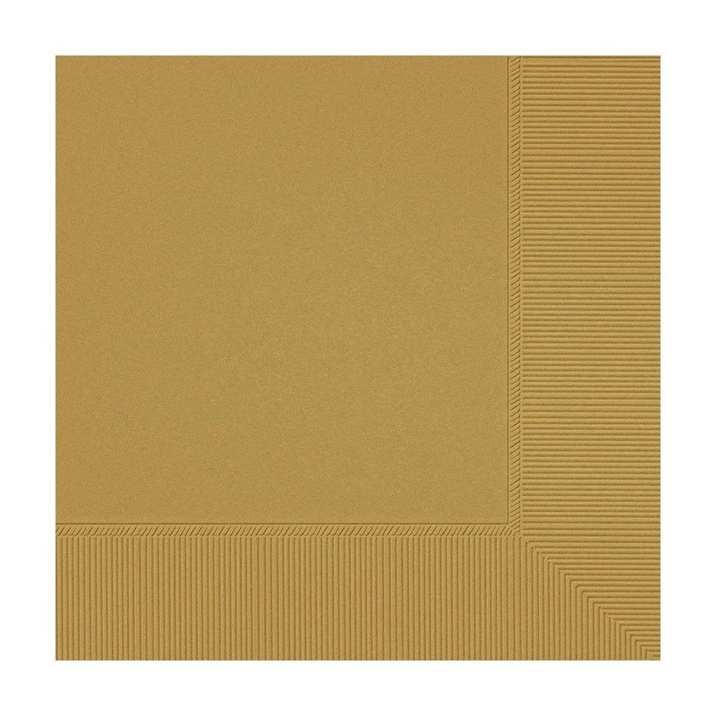 Gold Beverage Napkins, 40 Count