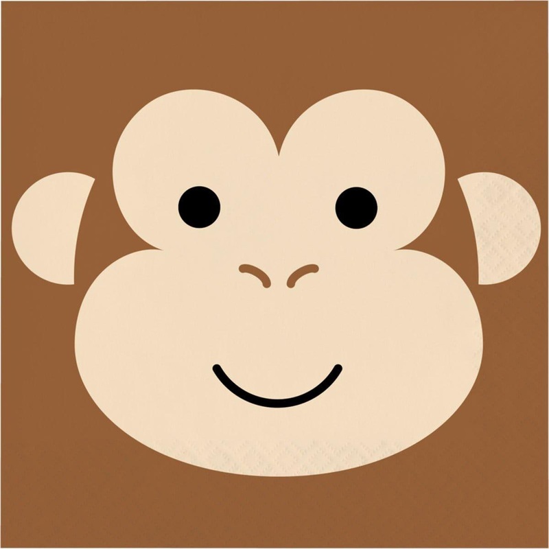 Monkey Lunch Napkins, 16 count
