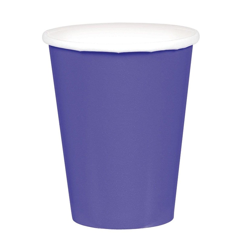 New Purple Paper Cups, 9 oz., 20 Count