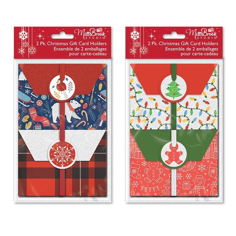 Christmas Gift Card Holder - Assortment - 2/pk