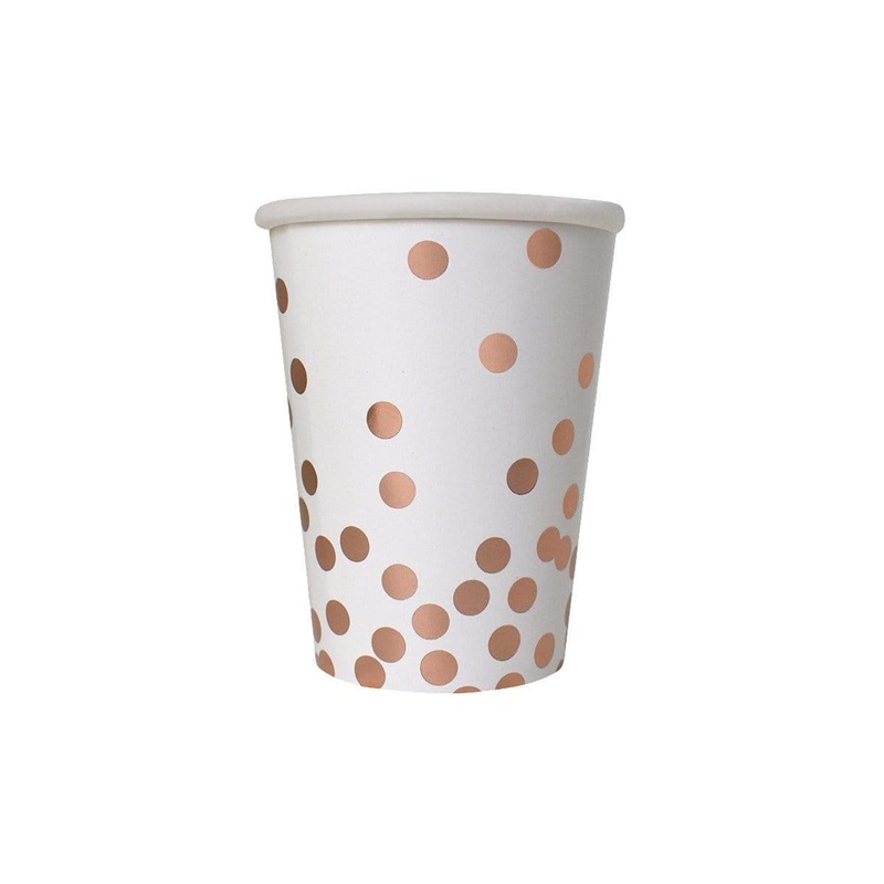 Cups 9 Oz. - 8/Pkg - Rose Gold