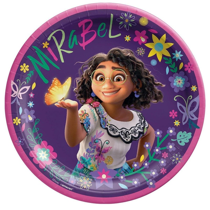 Disney Encanto Birthday Party Large Lunch Paper Plates, 9in, 8 Count