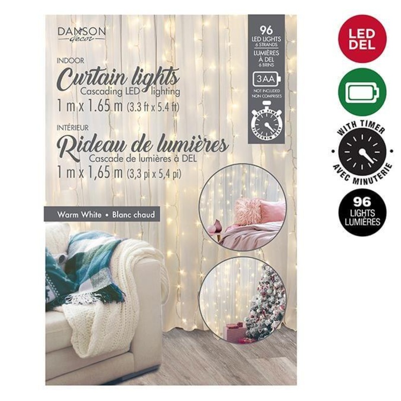 LED Curtain lights, Warm White
