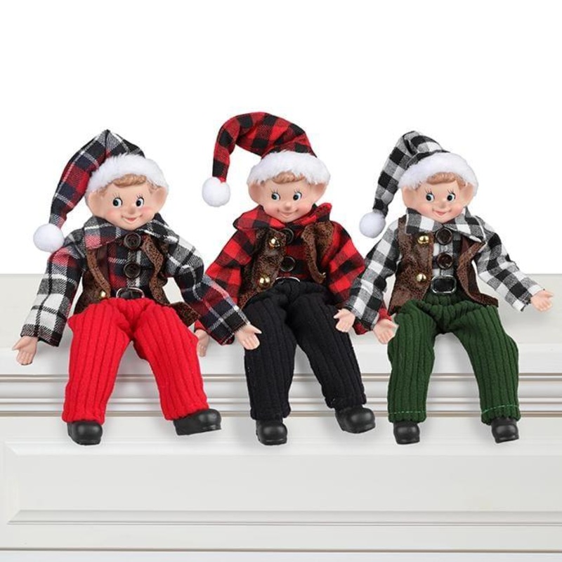 Lumberjack Elf, Flexible, 10 Inches, Assortment, 1 Count